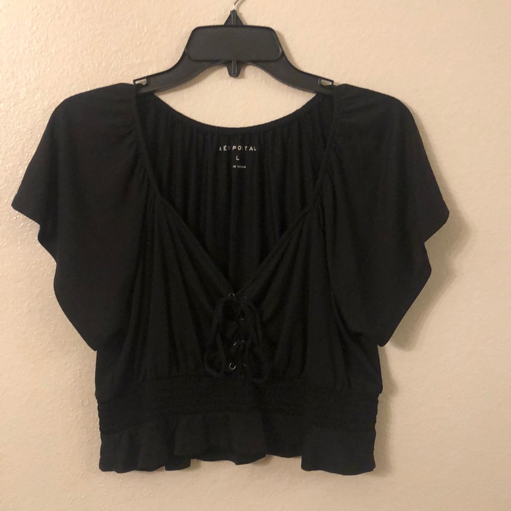 Lace Up Cropped Top
